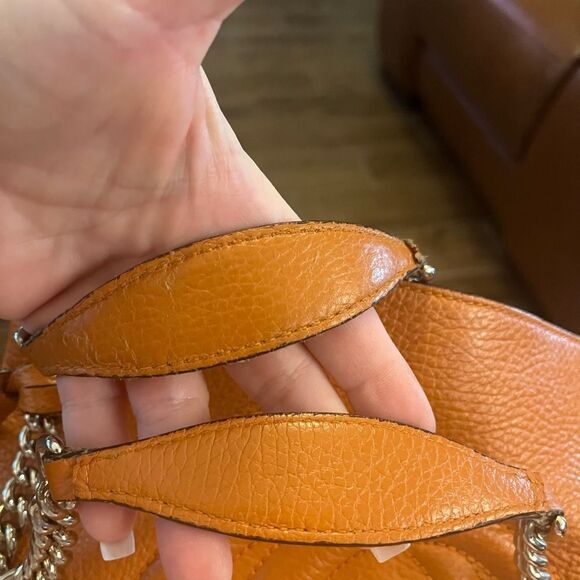Authentic Pumpkin orange Gucci soho purse - Picture 12 of 15